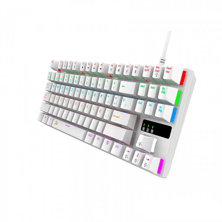 Teclado Netmak Gamer Mecanico Blanco Art.NM-SKILL-W